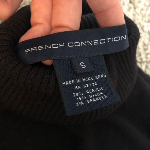 French Connection black long sleeve turtleneck - Picture 3 of 3